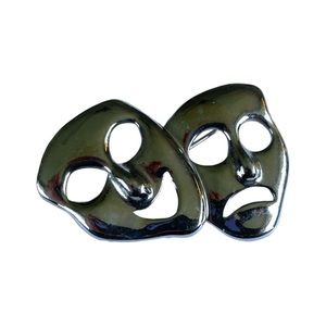 Vintage Drama Mask Brooch